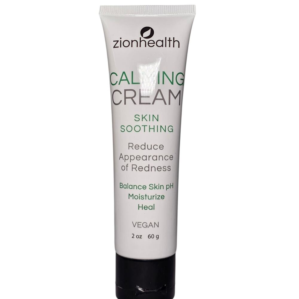 Zion Health Calming Cream Skin Soothing Redness Relief Vegan 2 oz